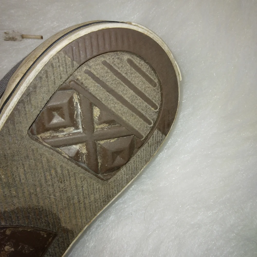 SHOES Converse low, double tongue,  pink & gray, size 10.5 - Picture 9 of 11